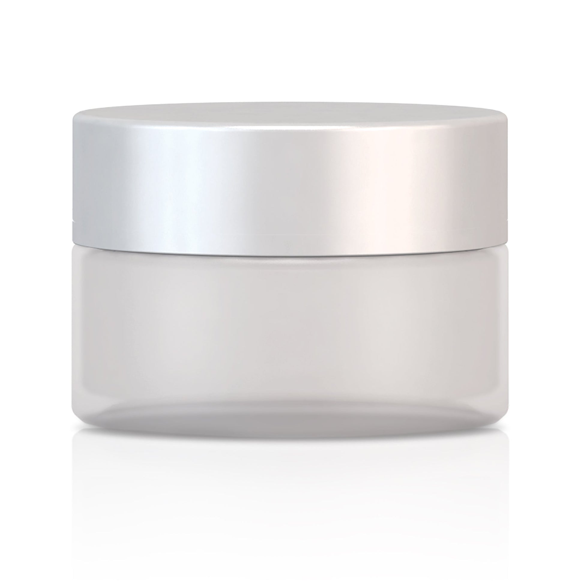 Glacier Jar Frosted Matte Silver - NEXT BEAUTY LABS