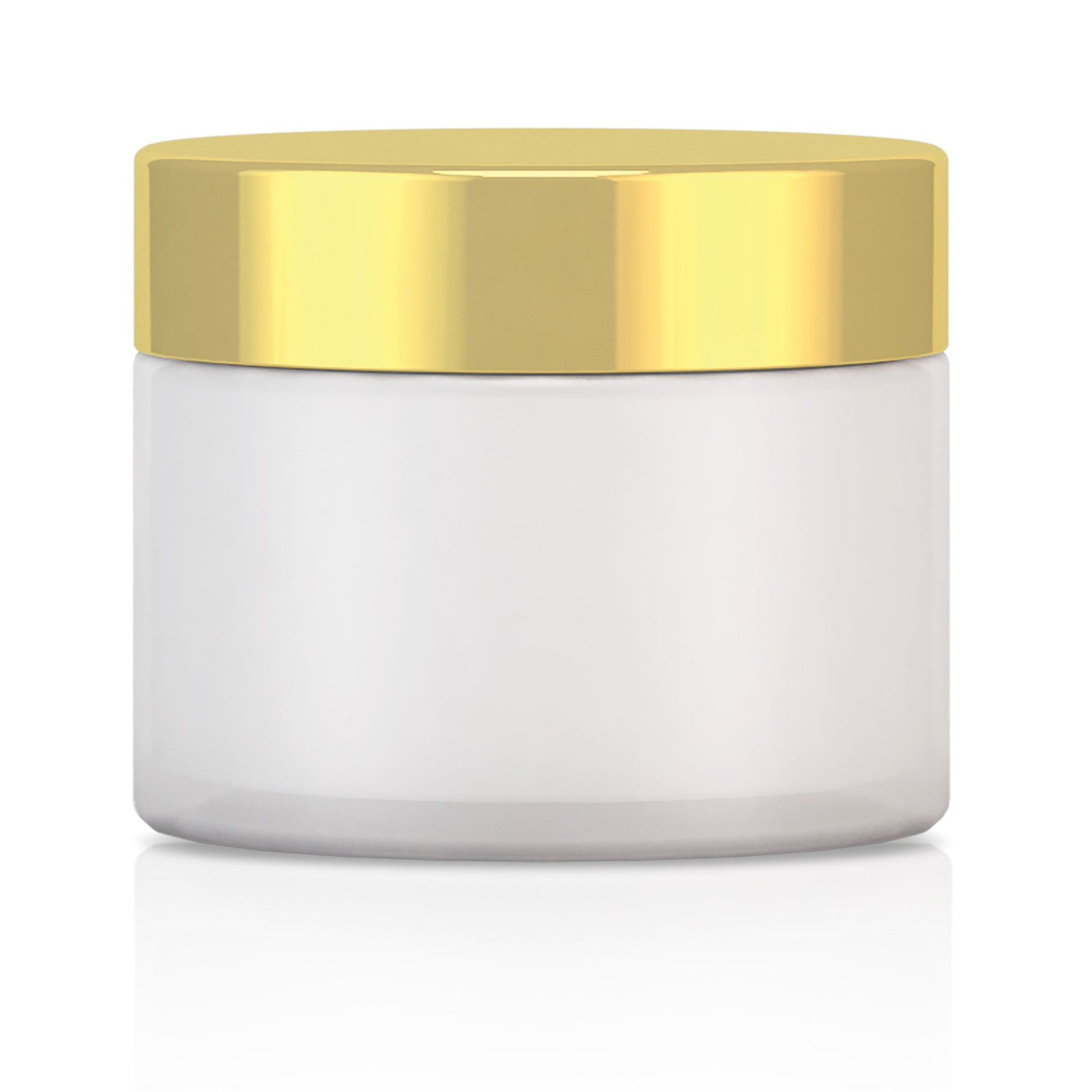 Glacier Jar Frosted Shiny Gold Cap - NEXT BEAUTY LABS